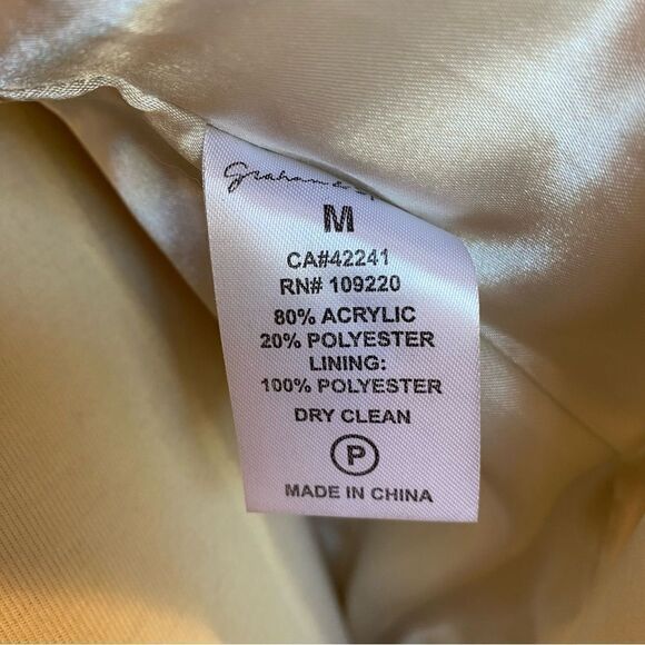 Graham and Spencer Faux Fur Cream Vest Women's M - Picture 6 of 9